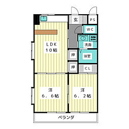 JUNOS 2LDKの間取図画像