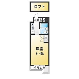パティオ101 1Kの間取図画像