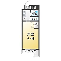 パティオ101 1Kの間取図画像
