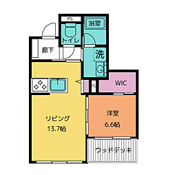 シャーメゾン川名 1LDKの間取図画像