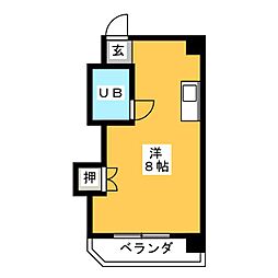 ST宝生 ワンルームの間取図画像