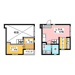 flat shiva 1階1LDKの間取り