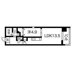 THE BRICKS(ザ　ブリックス） 3階1LDKの間取り