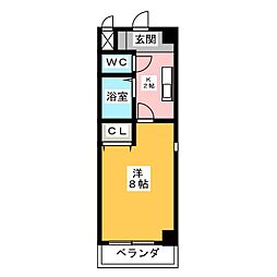メゾン・アネックス 1Kの間取図画像