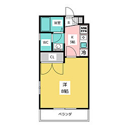 アーバンライフ　ツダ 1階1Kの間取り