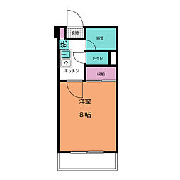 BIRTH25 2階1Kの間取り