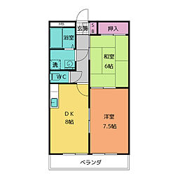 21stCentury 2DKの間取図画像