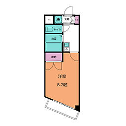 プリマヴェール六番町 1Kの間取図画像