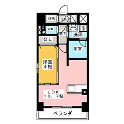 S-FORT熱田六番 1LDKの間取図画像