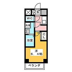S-RESIDENCE熱田 1Kの間取図画像
