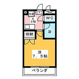 ルミナス神宮 1Kの間取図画像
