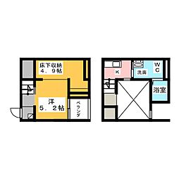 セストチッタ六番町 ワンルームの間取図画像