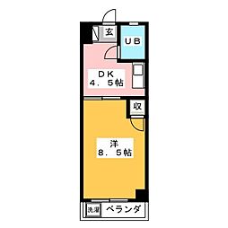 リアライズ尾頭橋 1DKの間取図画像