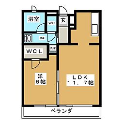 キャストビル豊田 1LDKの間取図画像