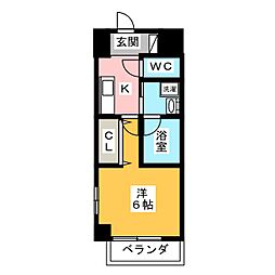 ベクヴェーム・ラウム 1Kの間取図画像
