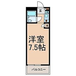 ベルドミール 1Kの間取図画像