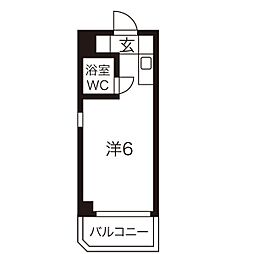 プレス・イン明治 ワンルームの間取図画像