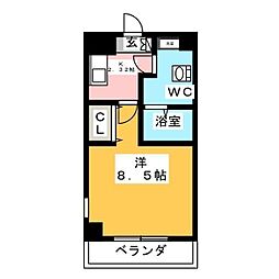 ASレジデンス上前津 1Kの間取図画像