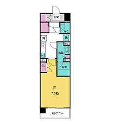 ラフィシア上前津（Rafficia Kamimaezu） 11階1Kの間取り