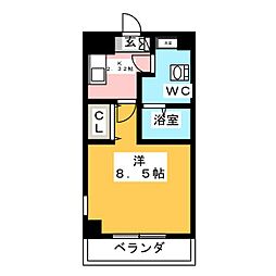 ASレジデンス上前津 8階1Kの間取り