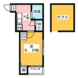 Urban L 1階1Kの間取り