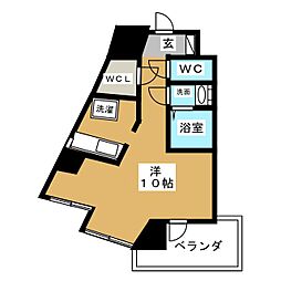 リエス東別院 ワンルームの間取図画像