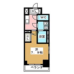 エスプレイス上前津レガシー 13階1Kの間取り