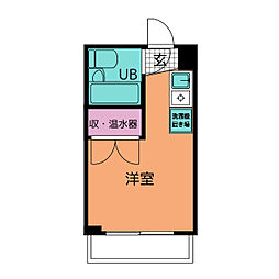 メゾンドール竹市 3階ワンルームの間取り