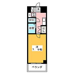 アル・ソーレ上前津 8階1Kの間取り