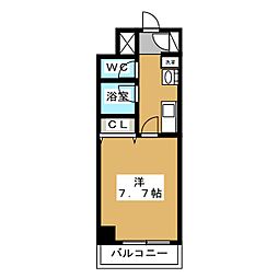 Belle Vivre新栄 6階1Kの間取り