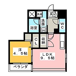 CITY　SPIRE　名古屋大須 10階1LDKの間取り