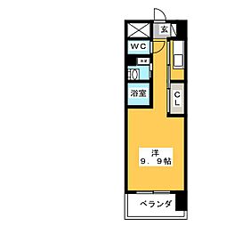 エスペランサ上前津 5階ワンルームの間取り