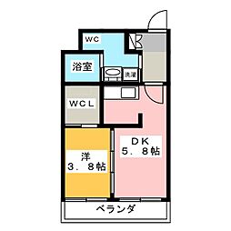 ＫＤＸ千早レジデンス 10階1DKの間取り