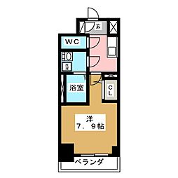 エスプレイス上前津レガシー 5階1Kの間取り