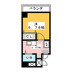 Ｅ‘Ｓ ＨＥＩＧＨＴＳ 9階1Kの間取り