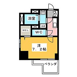 エスプレイス上前津レガシー 6階1Kの間取り