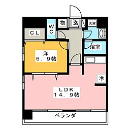 ＣＡＳＡ　ＥＳＴＡＴＥ 8階1LDKの間取り
