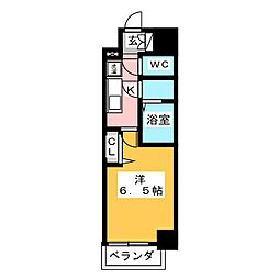 ファステート東別院シュプール 1Kの間取図画像