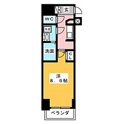 S-RESIDENCE東別院 1Kの間取図画像