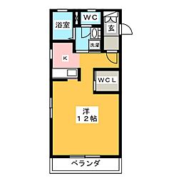ディアスTURUMAI ワンルームの間取図画像