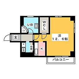 シュタットメゾン2 1Kの間取図画像