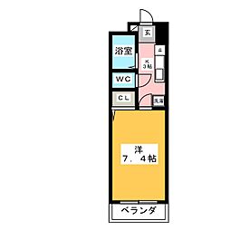 ベストハイツ高辻 1Kの間取図画像