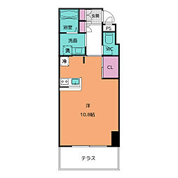 鶴舞ガーデンコート ワンルームの間取図画像