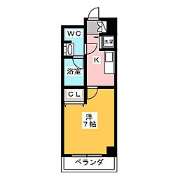 プロシード金山 1Kの間取図画像