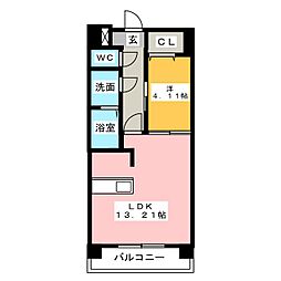 Primal千種luno 1LDKの間取図画像