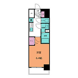 プレサンス鶴舞駅前レジス 1Kの間取図画像