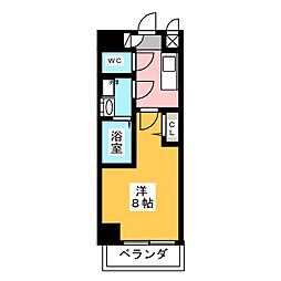エスリード上前津エアスタ 1Kの間取図画像