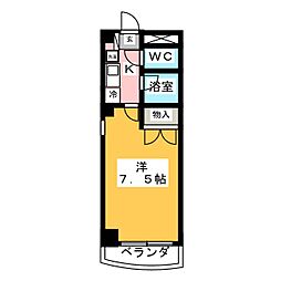 シャトー村瀬・千代田 1Kの間取図画像