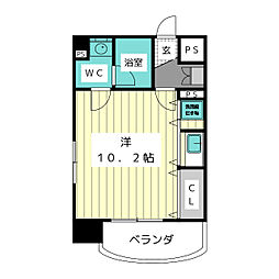 LIVCITY大須 1Kの間取図画像