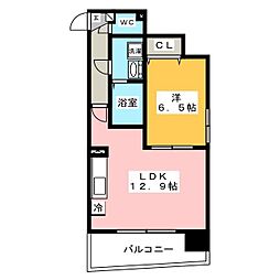 ラファサード 1LDKの間取図画像